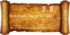 Batthyány Brúnó névjegykártya